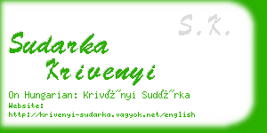 sudarka krivenyi business card